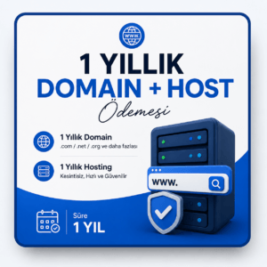 1 Yıllık Domain + Host